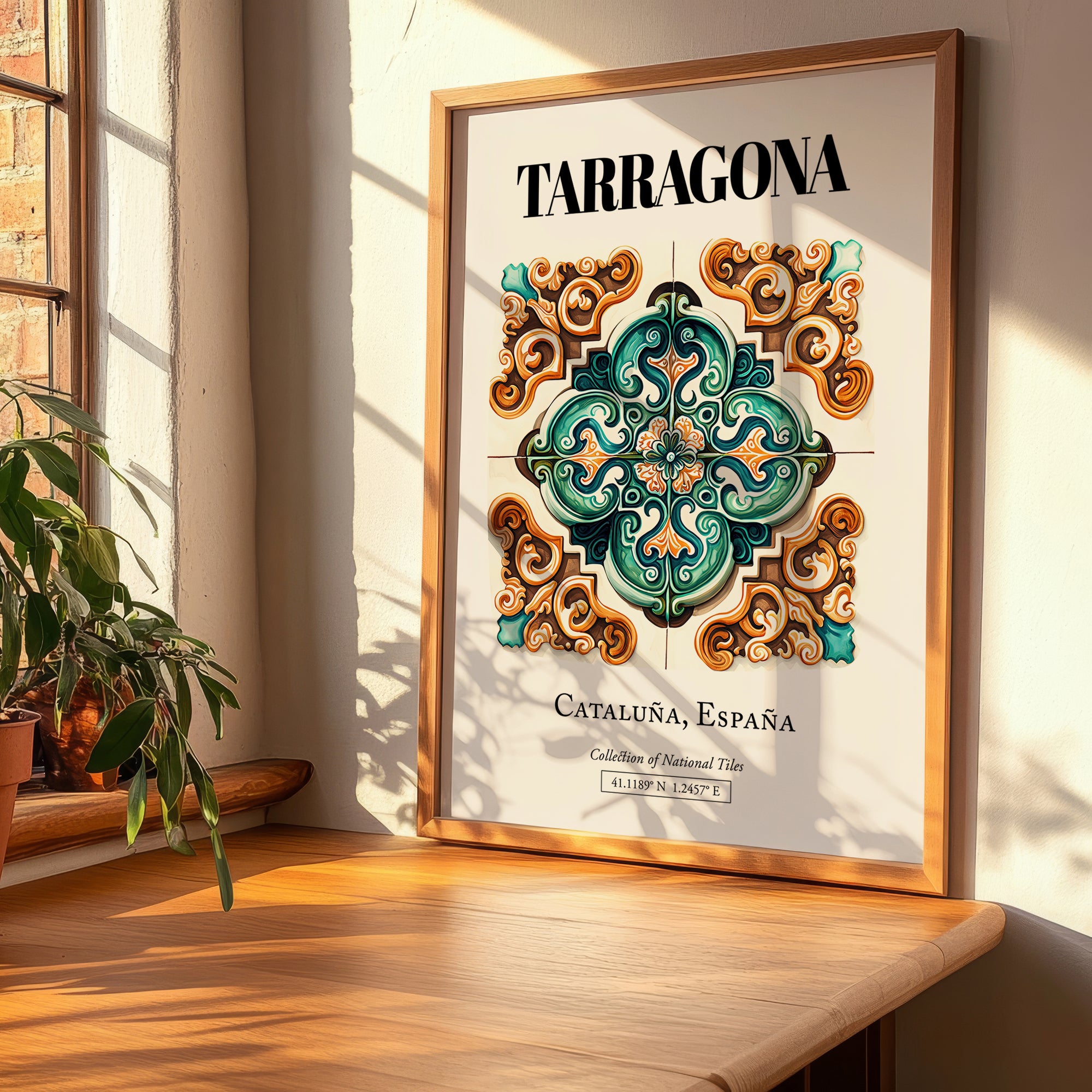 Tarragona, Spain – World Heritage Travel Poster, clean layout with no caption