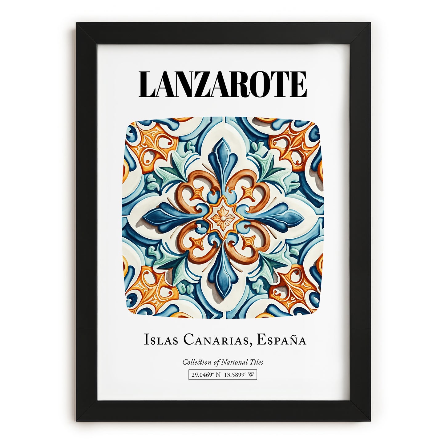 Lanzarote, Spain – Wanderlust-Inspired Poster, in sleek black frame