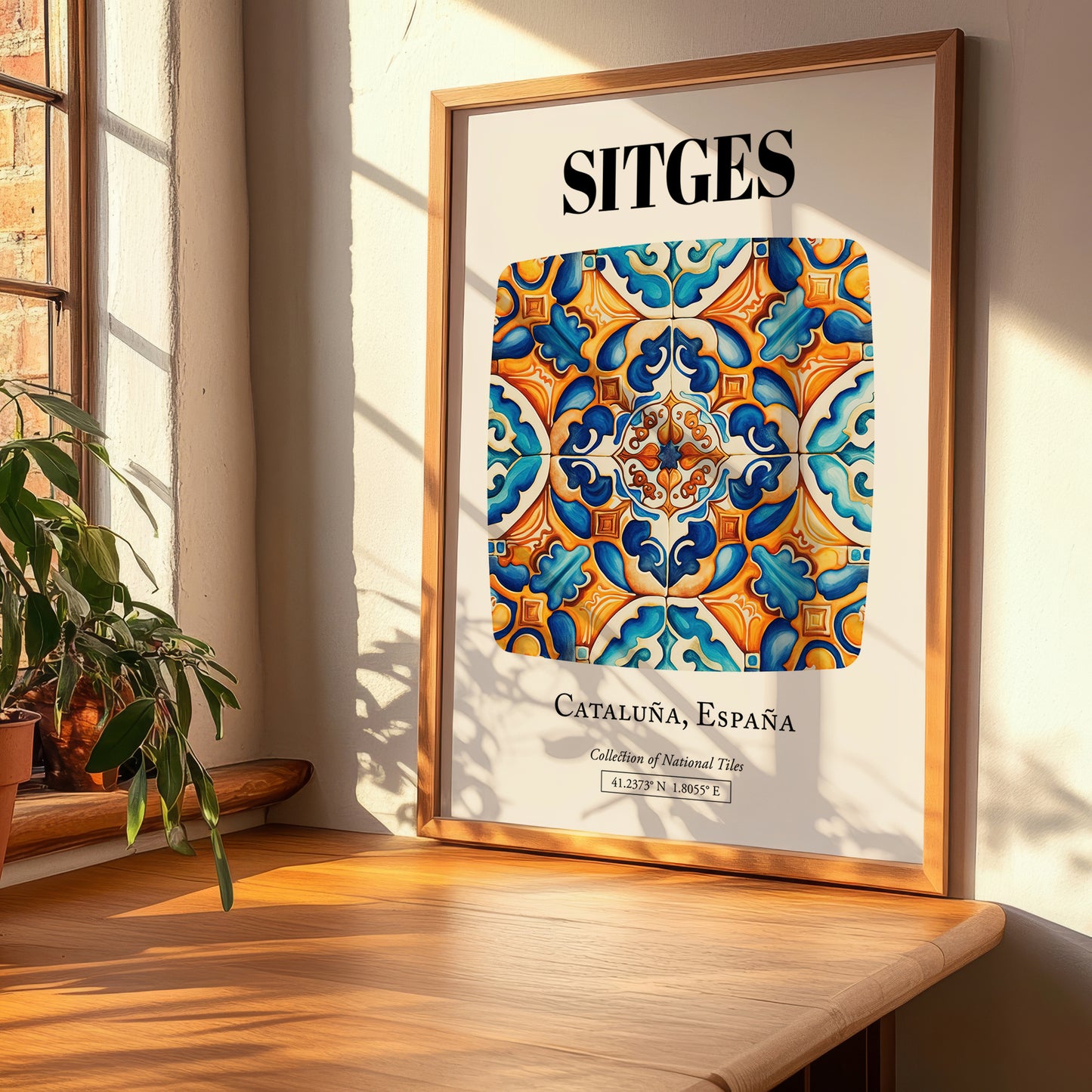 Sitges, Spain – Travel Print, clean layout with no caption