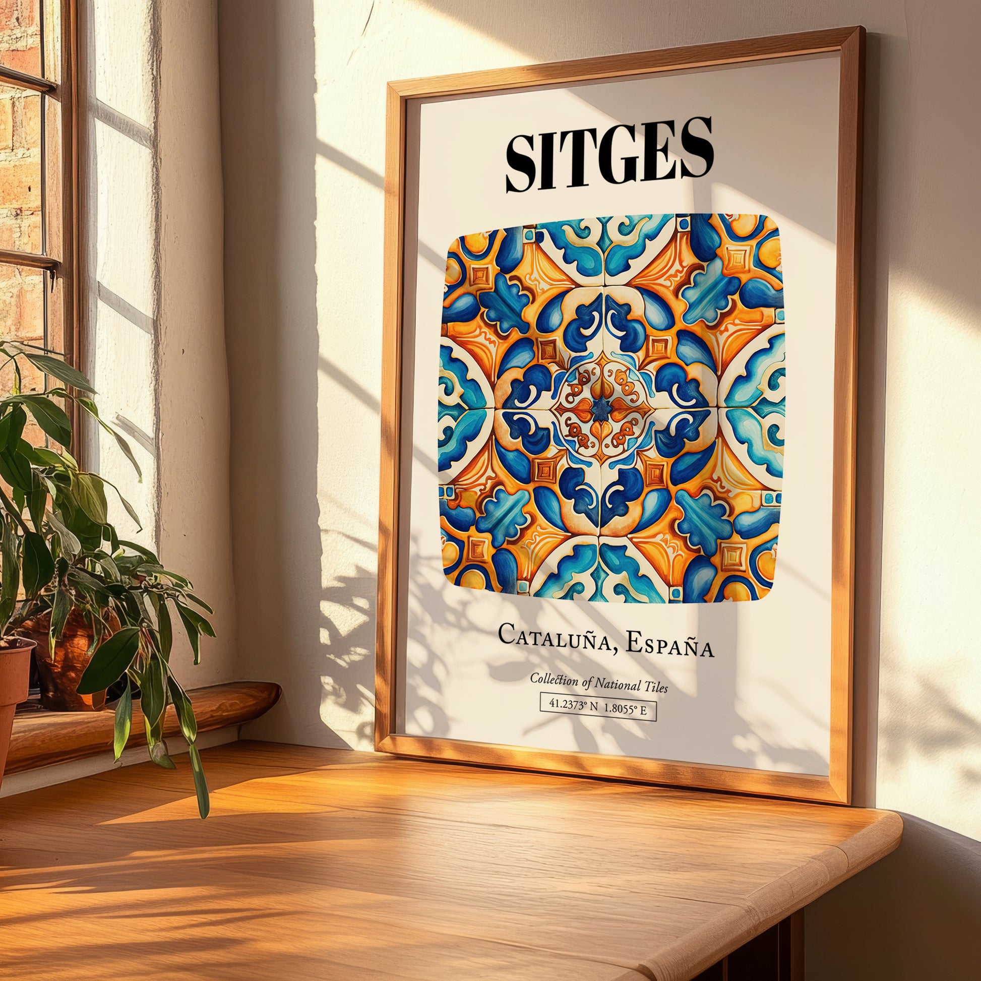 Sitges, Spain – Travel Print, clean layout with no caption