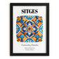Sitges, Spain – Travel Print, in sleek black frame
