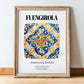Fuengirola, Spain – Travel Wall Art, in wooden frame leaning on the floor
