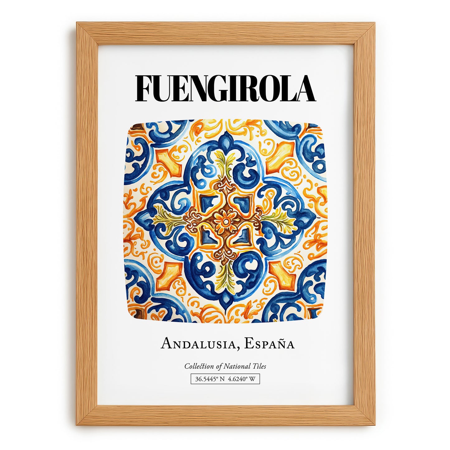 Fuengirola, Spain – Travel Wall Art, set in oak frame