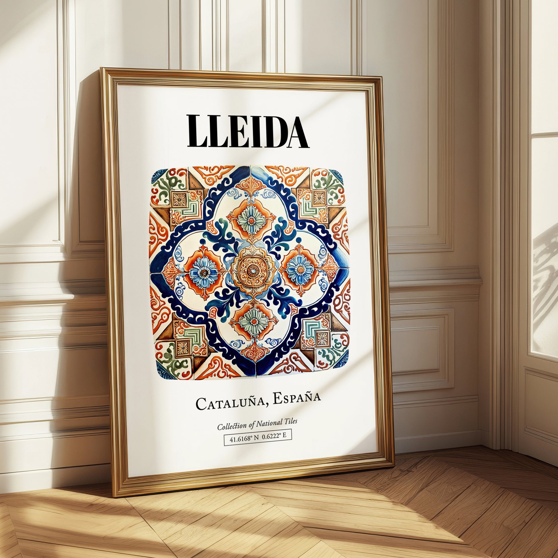 Lleida, Spain – Travel Destination Art, styled in a charming Paris street view