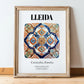 Lleida, Spain – Travel Destination Art, in wooden frame leaning on the floor