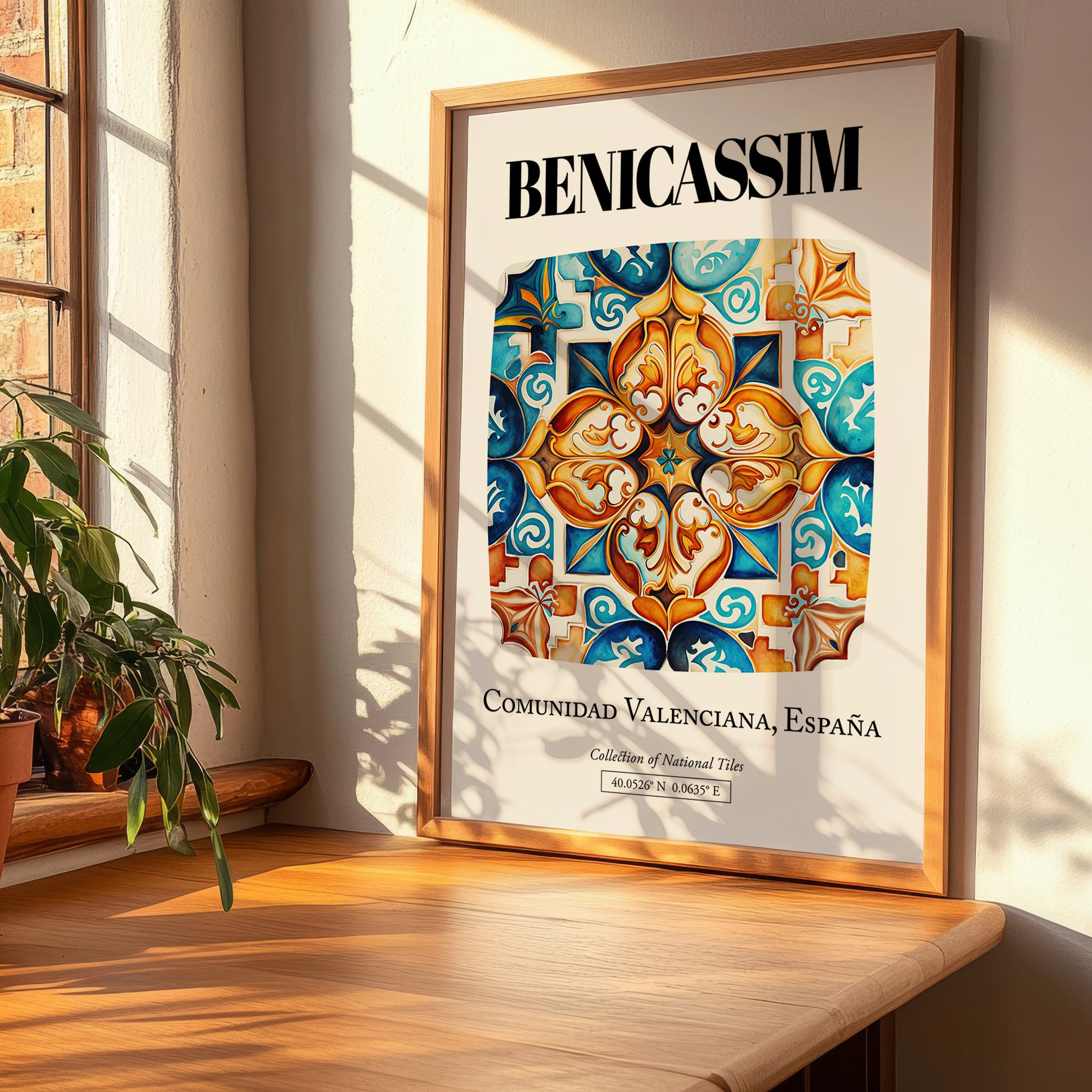 Benicassim, Spain – Travel Print, clean layout with no caption