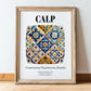 Calp, Spain – Travel Print, in wooden frame leaning on the floor