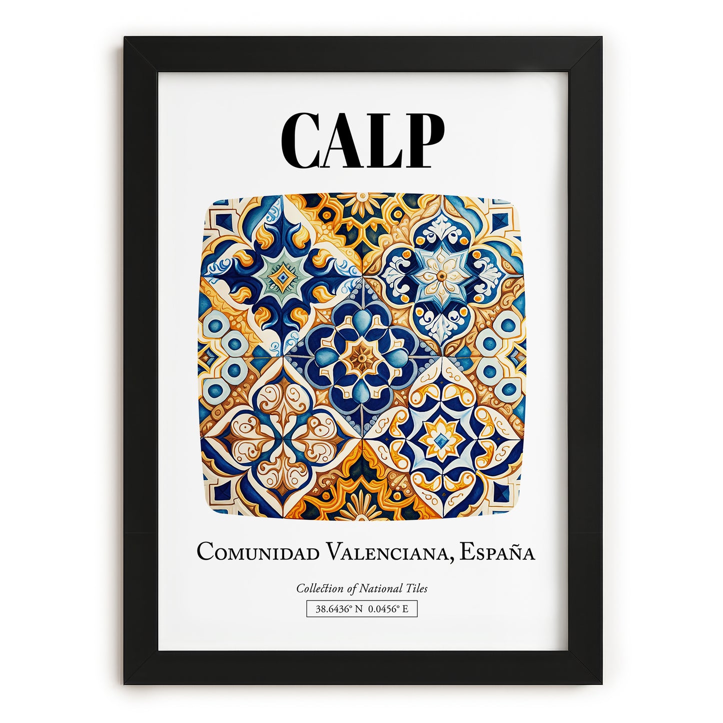 Calp, Spain – Travel Print, in sleek black frame