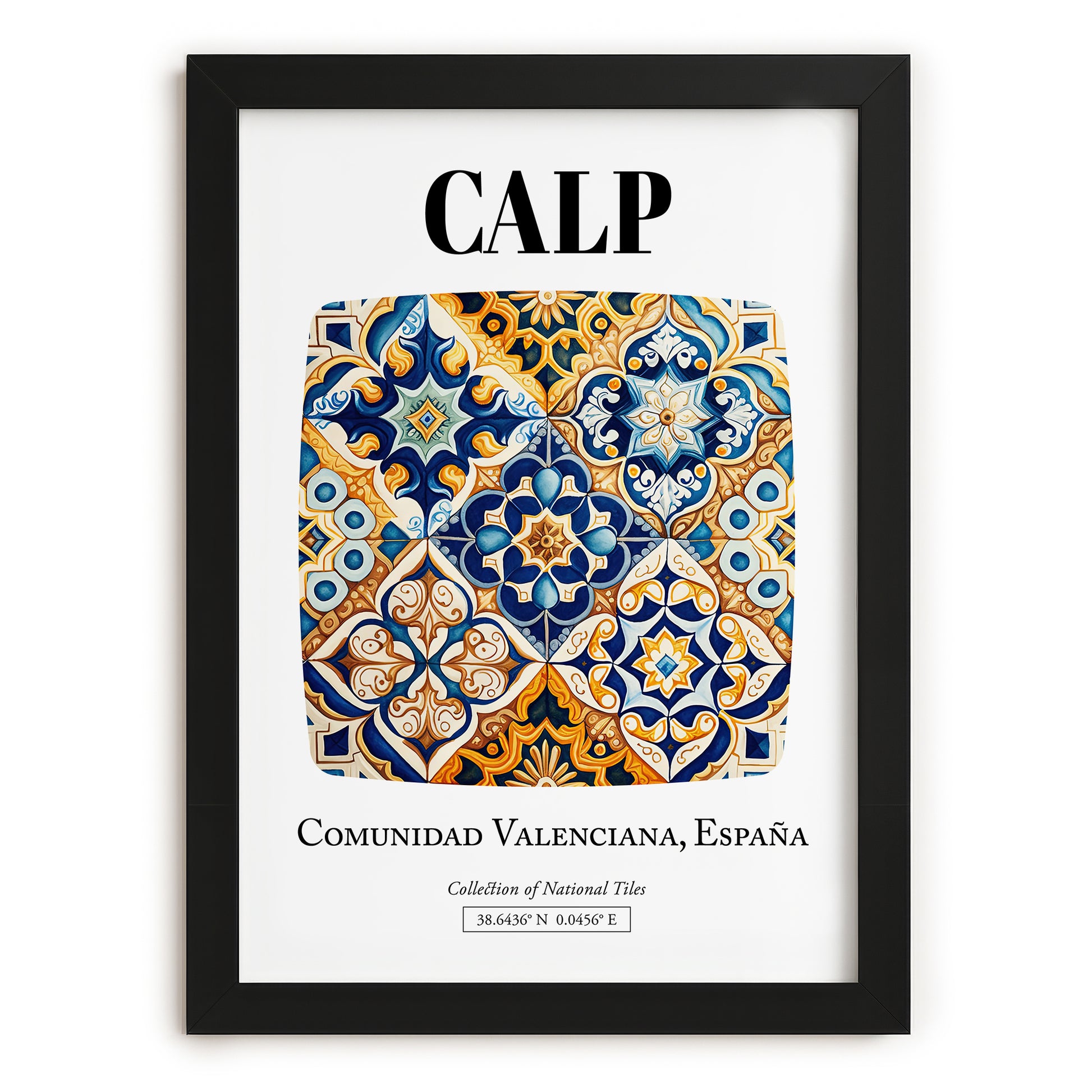 Calp, Spain – Travel Print, in sleek black frame