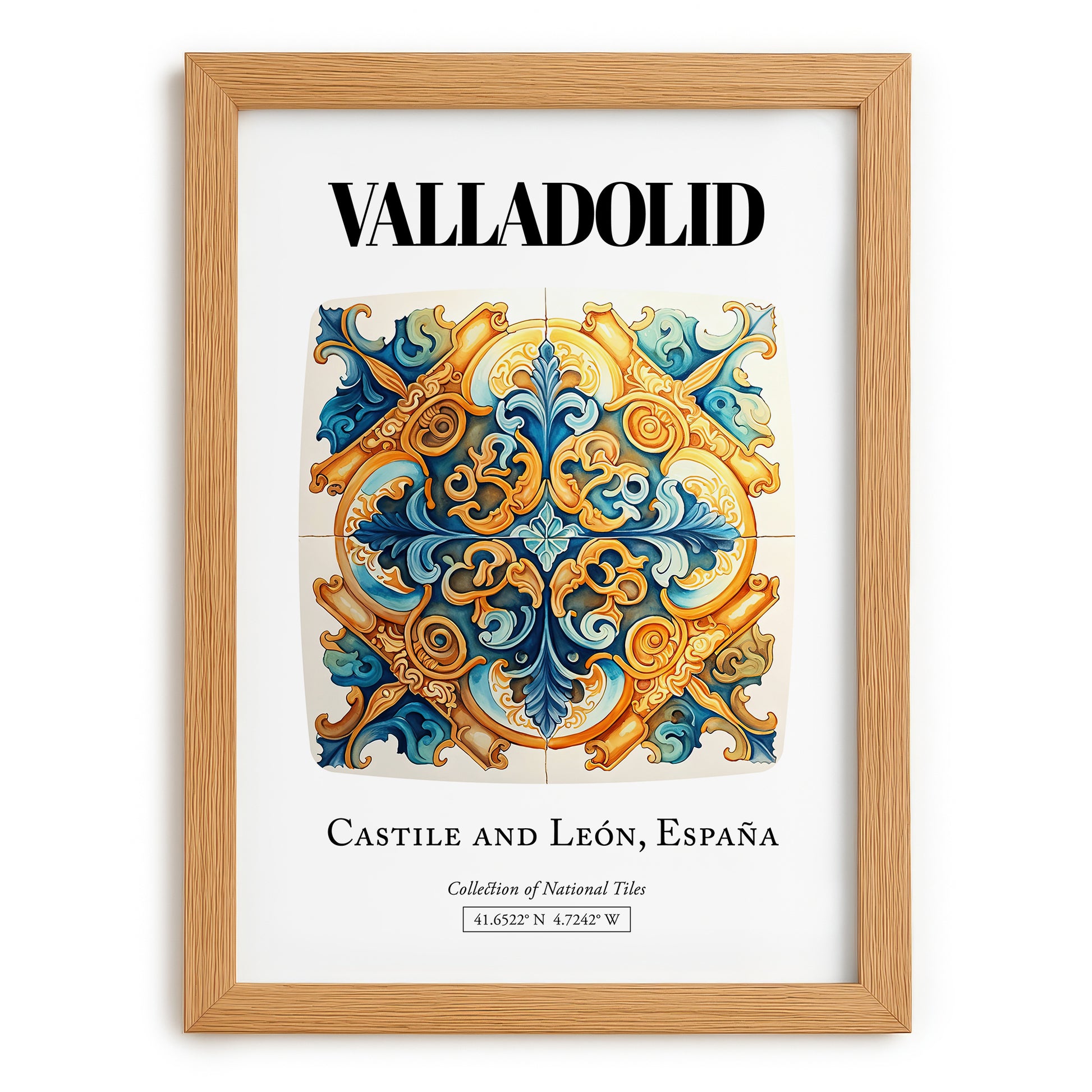 Valladolid, Spain – Travel Wall Decor, set in oak frame