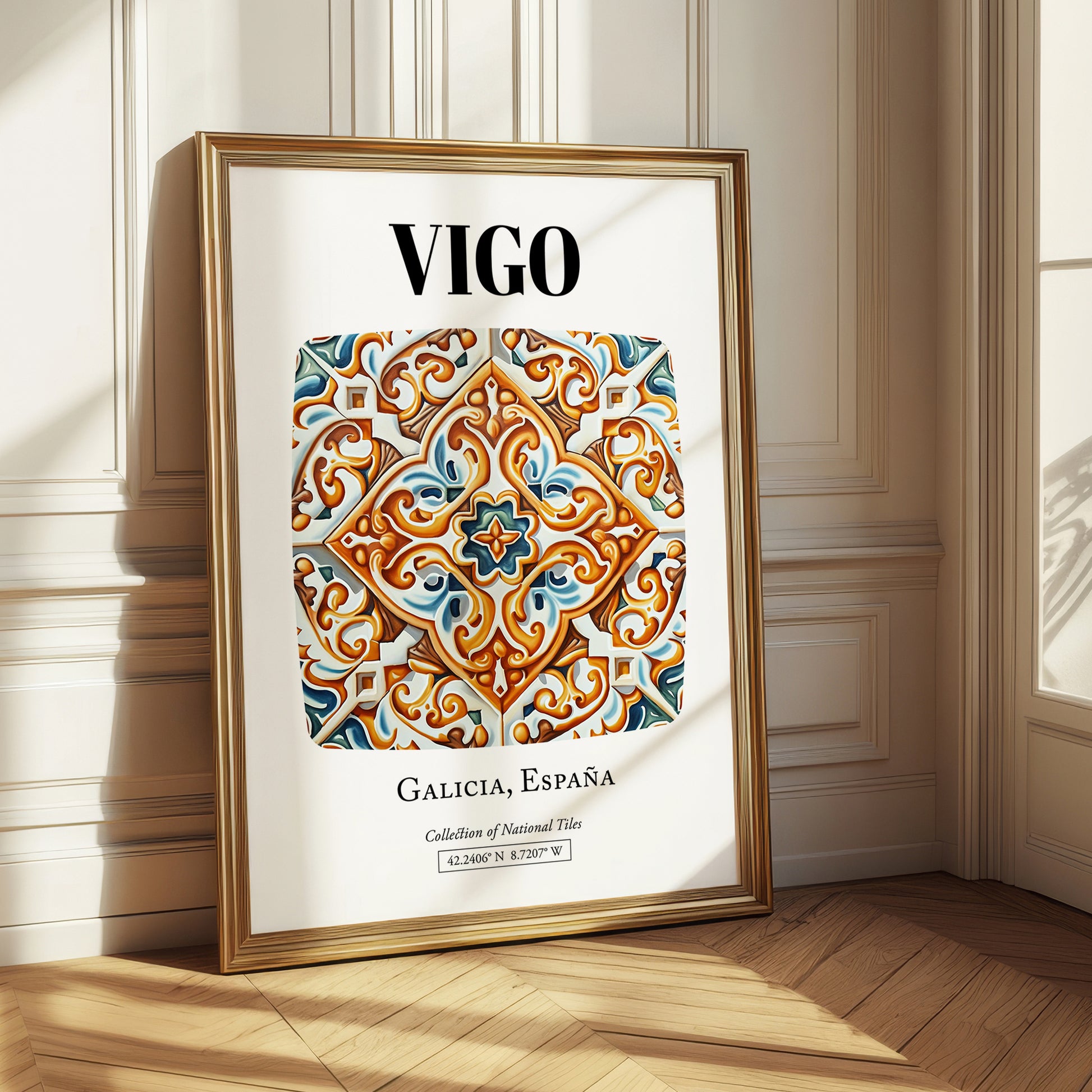 Vigo, Spain – Travel Print, styled in a charming Paris street view