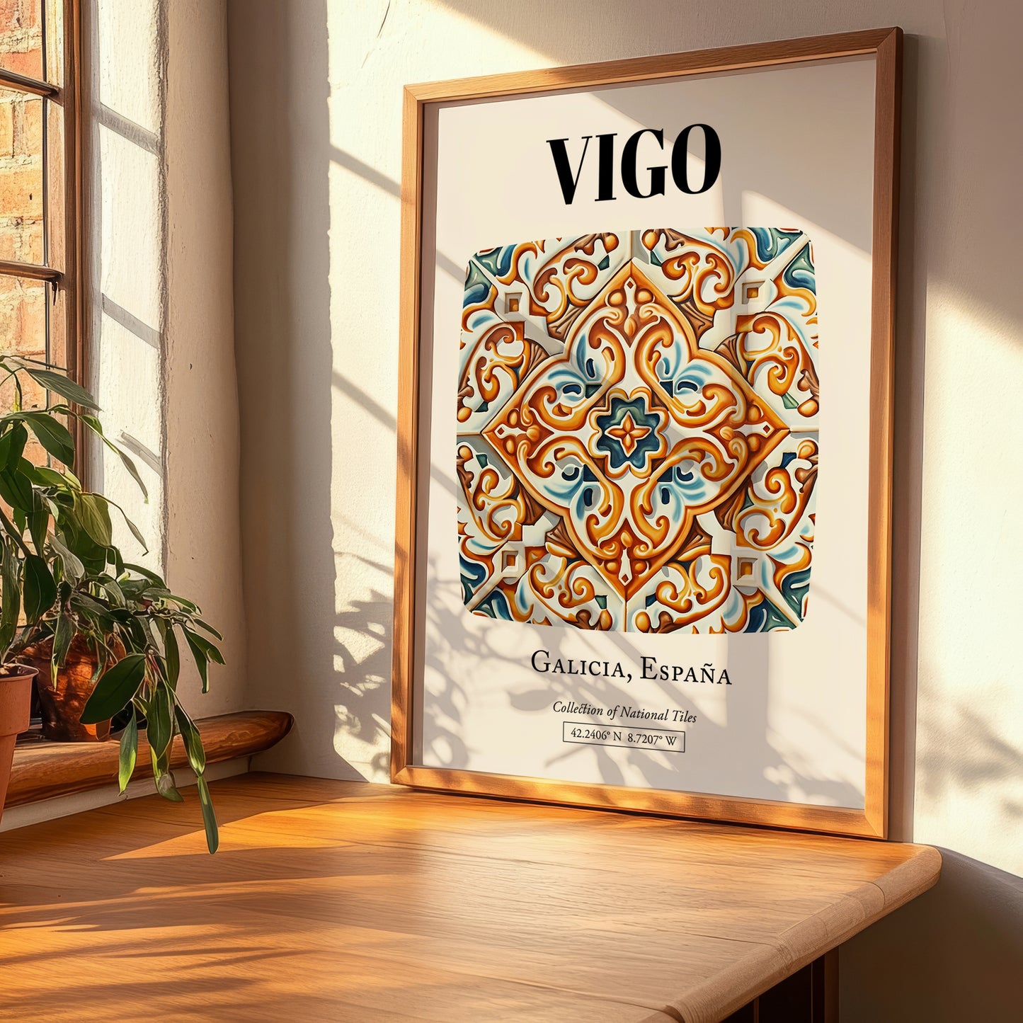 Vigo, Spain – Travel Print, clean layout with no caption