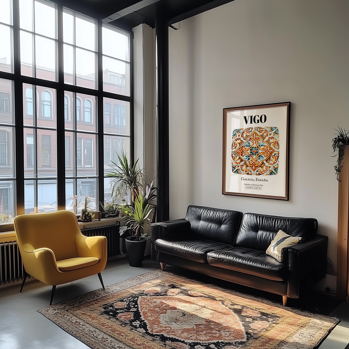 Vigo, Spain – Travel Print, unframed on coastal sand