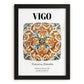 Vigo, Spain – Travel Print, in sleek black frame