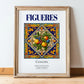 Figueres, Spain – National Pride Wall Decor, in wooden frame leaning on the floor