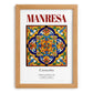 Manresa, Spain – Architectural Travel Art, set in oak frame