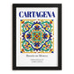 Cartagena, Spain – Minimalist Travel Print, in sleek black frame