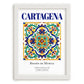 Cartagena, Spain – Minimalist Travel Print, placed in minimal white frame