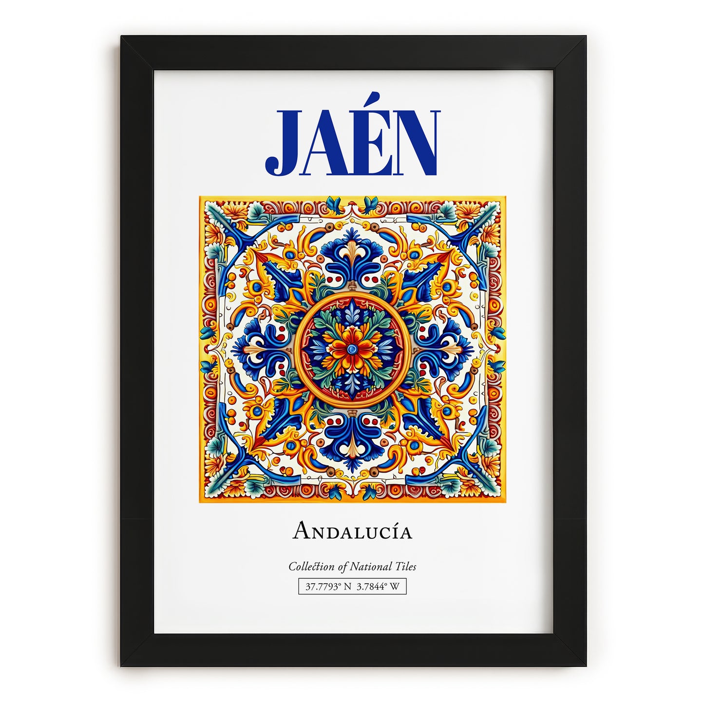 Jaén, Spain – Dream Destination Decor, in sleek black frame