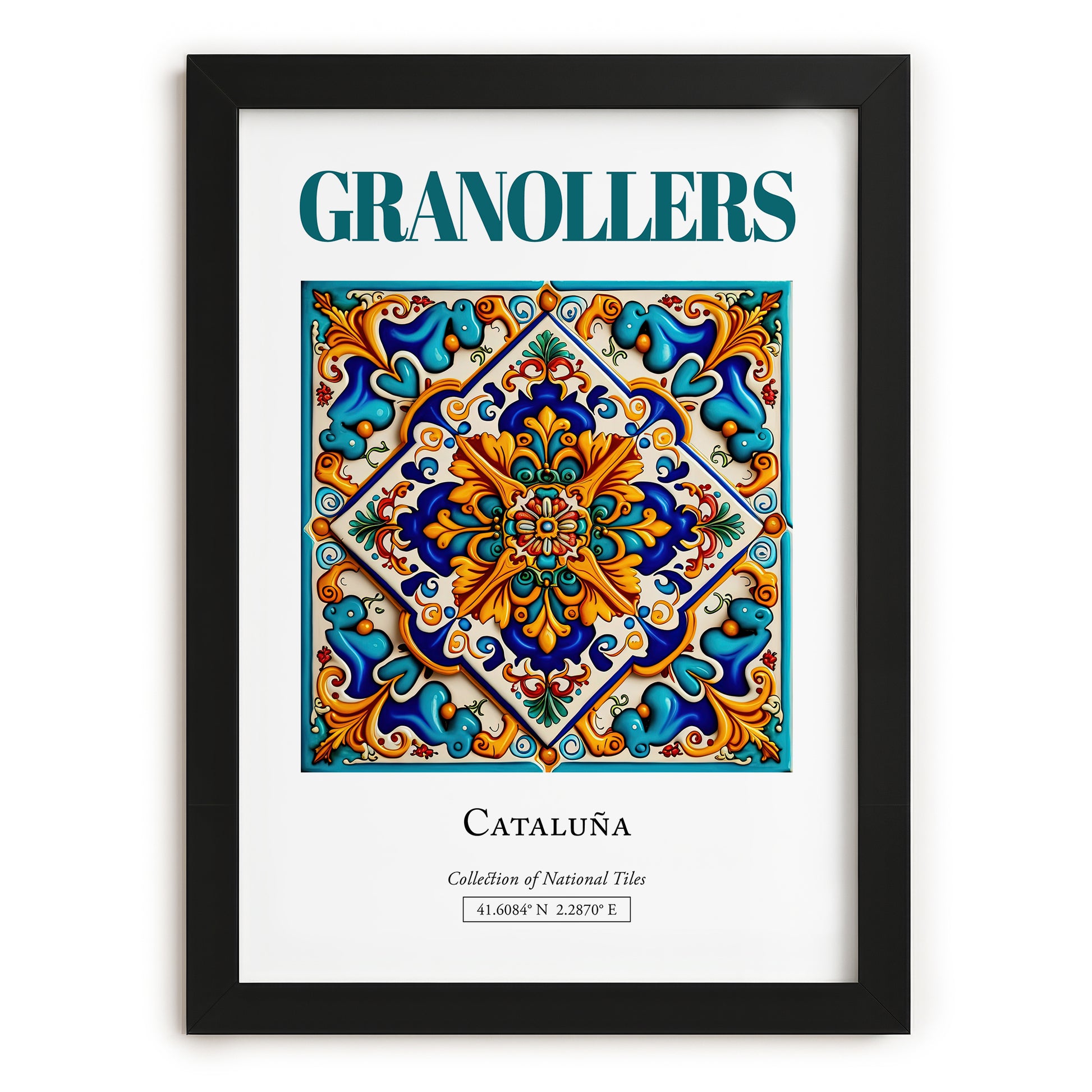 Granollers, Spain – Away From Home Poster, in sleek black frame