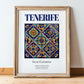 Tenerife, Spain – Travel Print, in wooden frame leaning on the floor