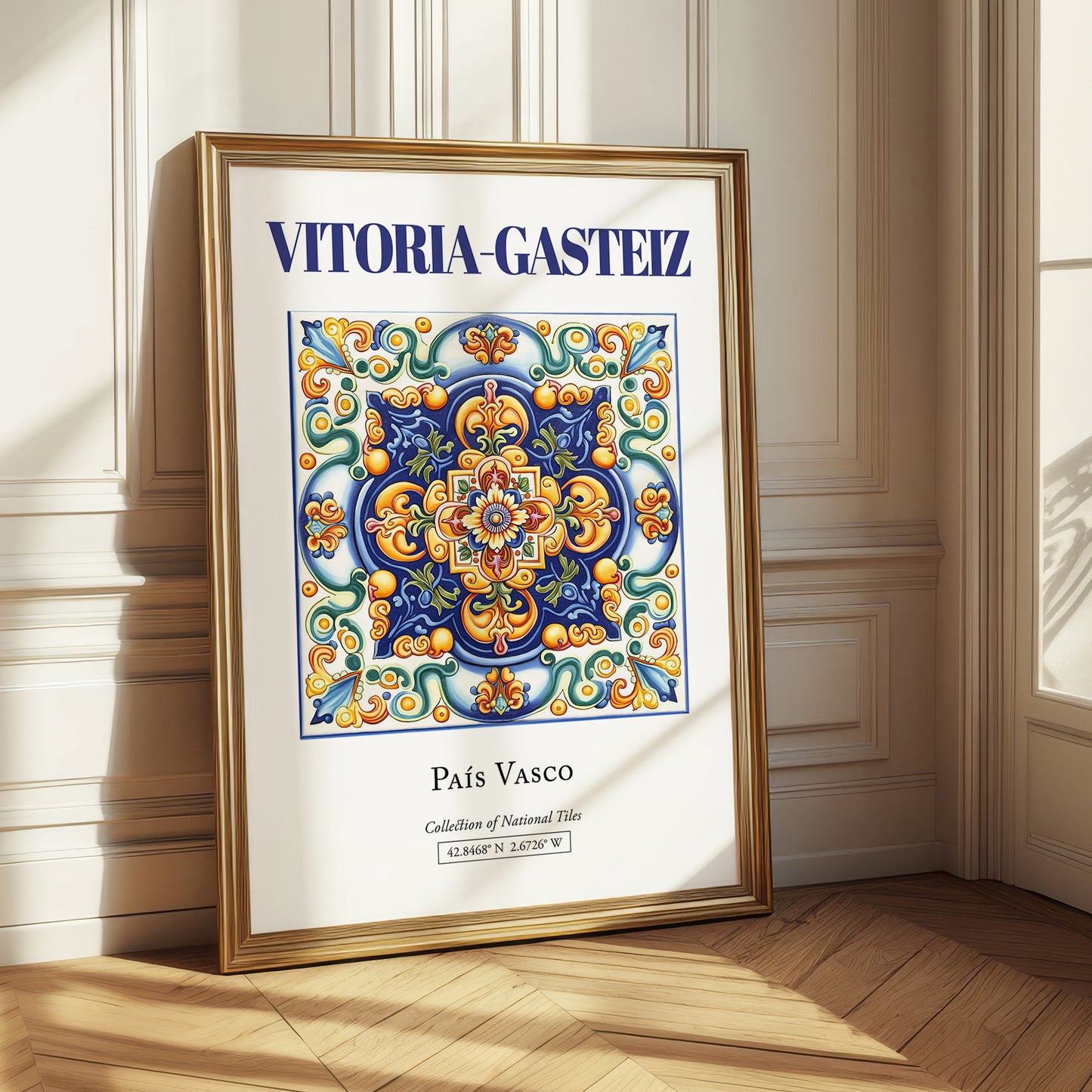 Vitoria-Gasteiz, Spain – Travel Print, styled in a charming Paris street view