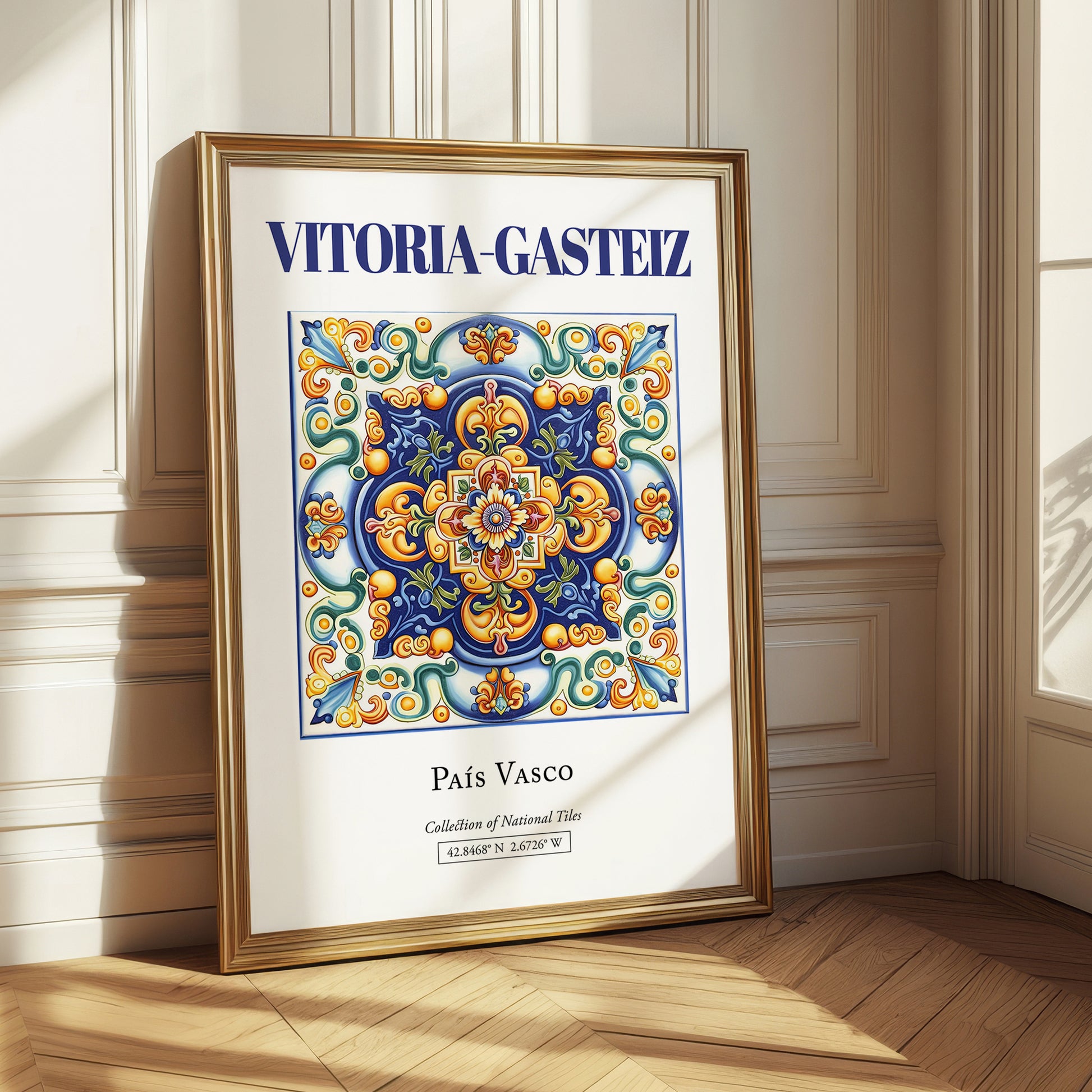Vitoria-Gasteiz, Spain – Travel Print, styled in a charming Paris street view
