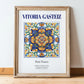 Vitoria-Gasteiz, Spain – Travel Print, in wooden frame leaning on the floor