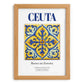 Ceuta, Spain – Wanderlust Wall Decor, set in oak frame
