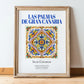 Las Palmas de Gran Canaria, Spain – Travel Poster, in wooden frame leaning on the floor