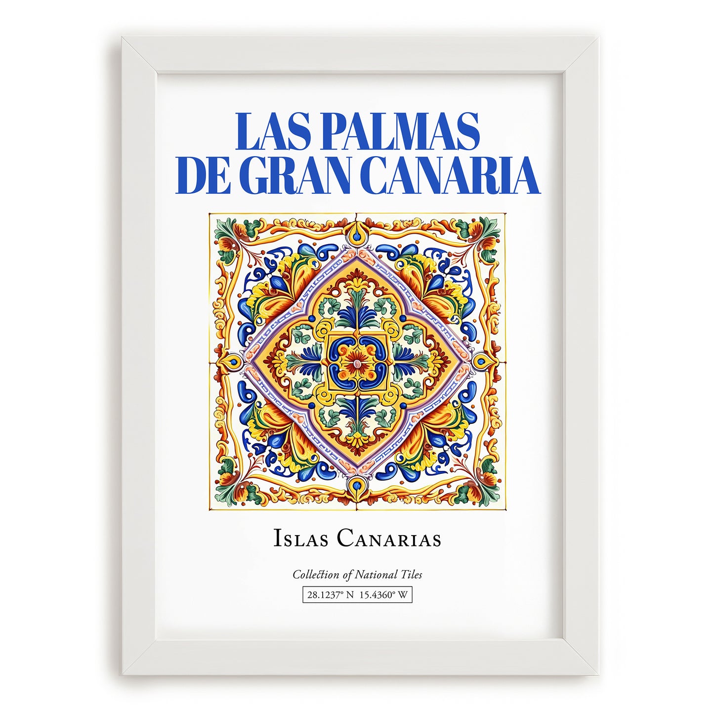 Las Palmas de Gran Canaria, Spain – Travel Poster, placed in minimal white frame