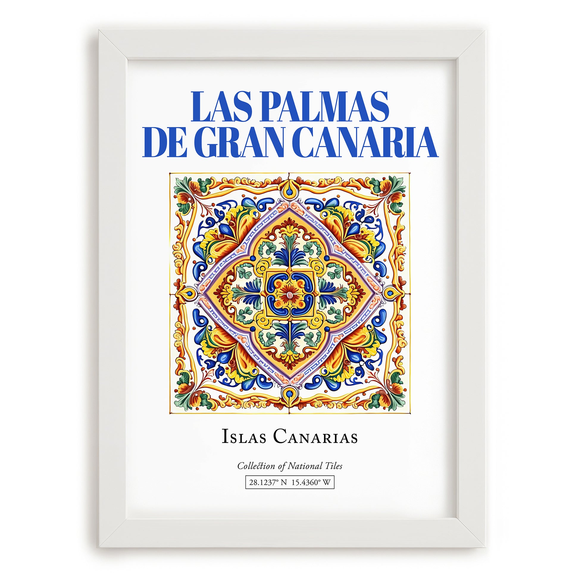 Las Palmas de Gran Canaria, Spain – Travel Poster, placed in minimal white frame