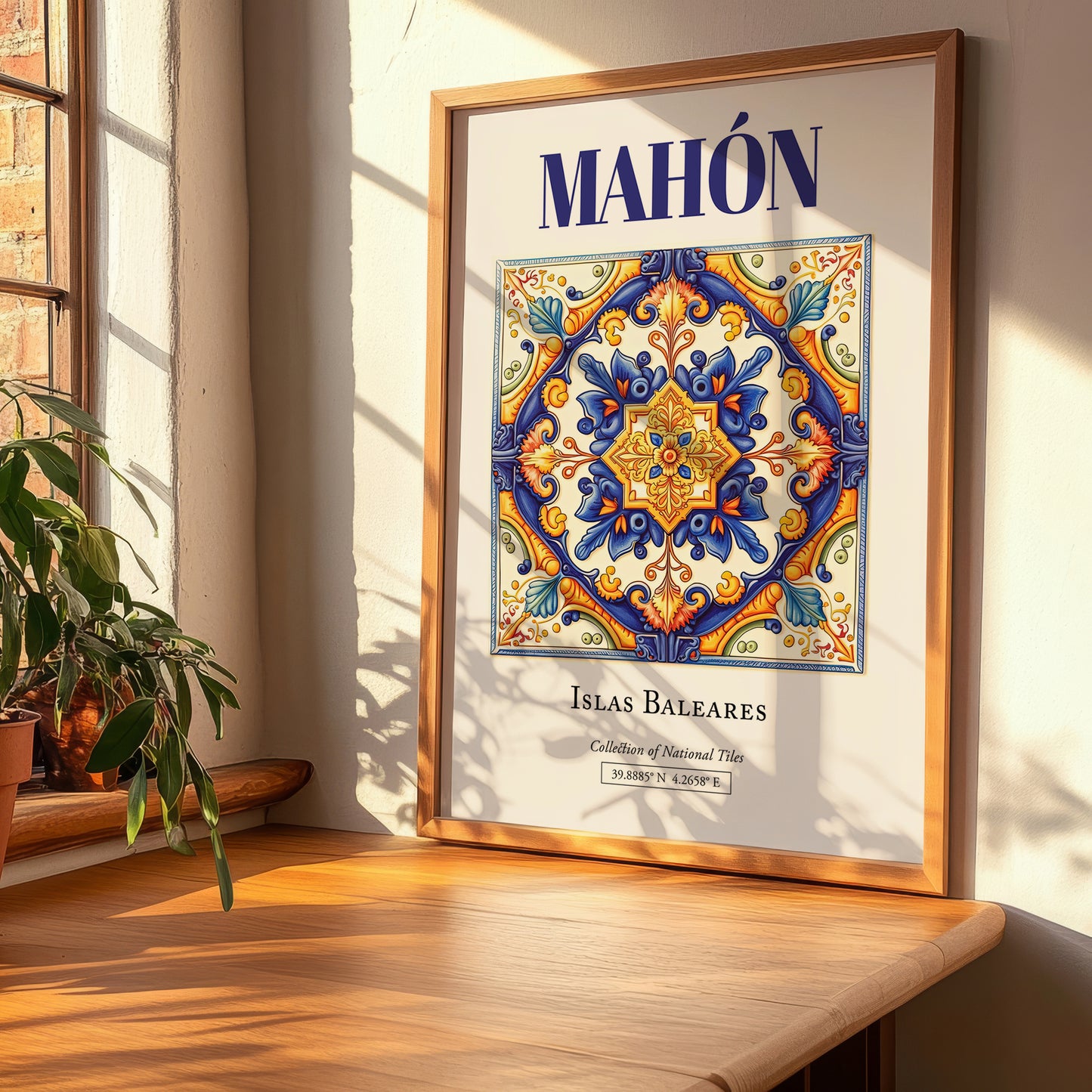 Mahón (Maó), Spain – Cityscape Wall Art, clean layout with no caption