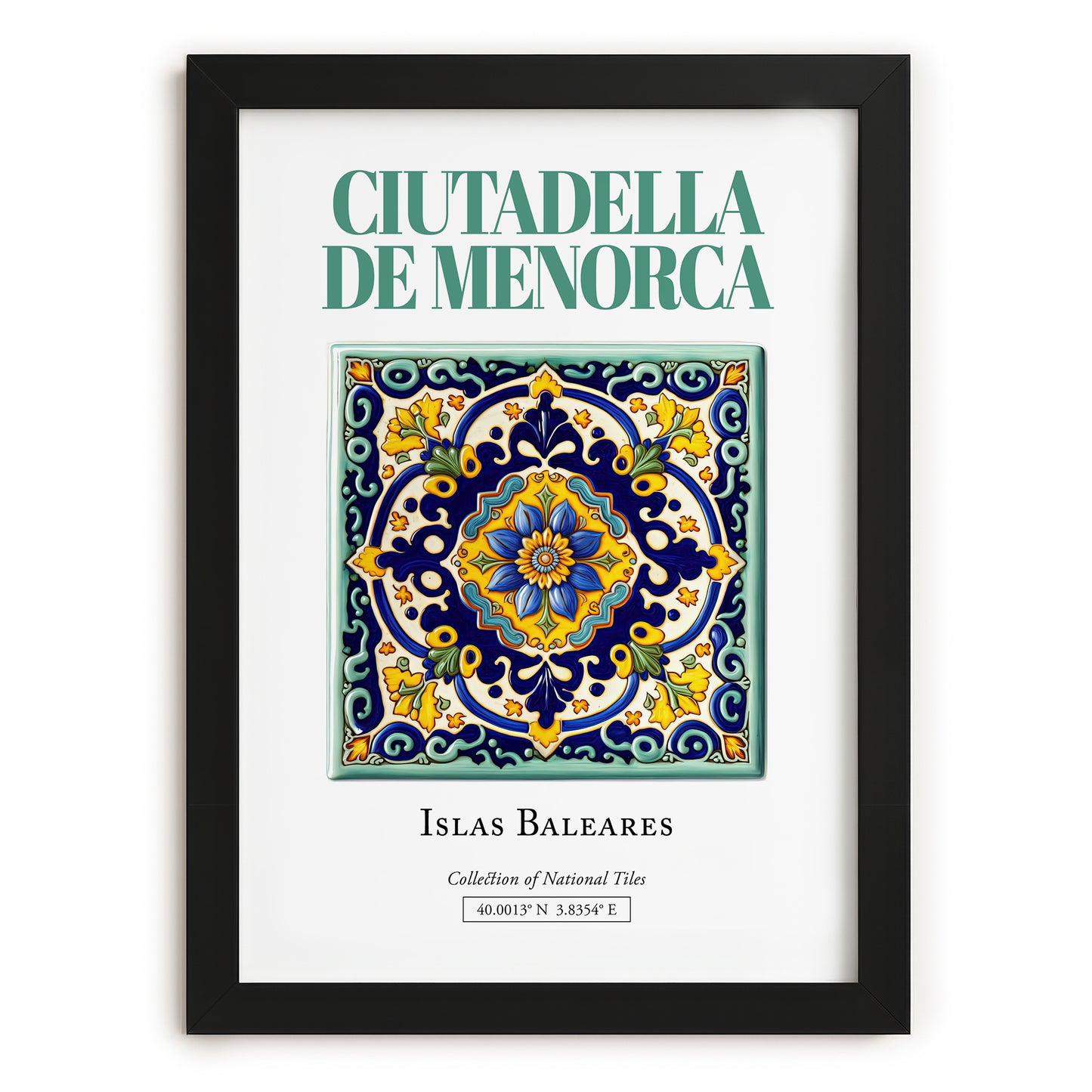 Ciutadella de Menorca, Spain – Travel Destination Art, in sleek black frame