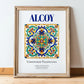 Alcoy, Spain – World Travel Art, in wooden frame leaning on the floor
