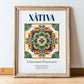 Xàtiva, Spain – Travel Print, in wooden frame leaning on the floor