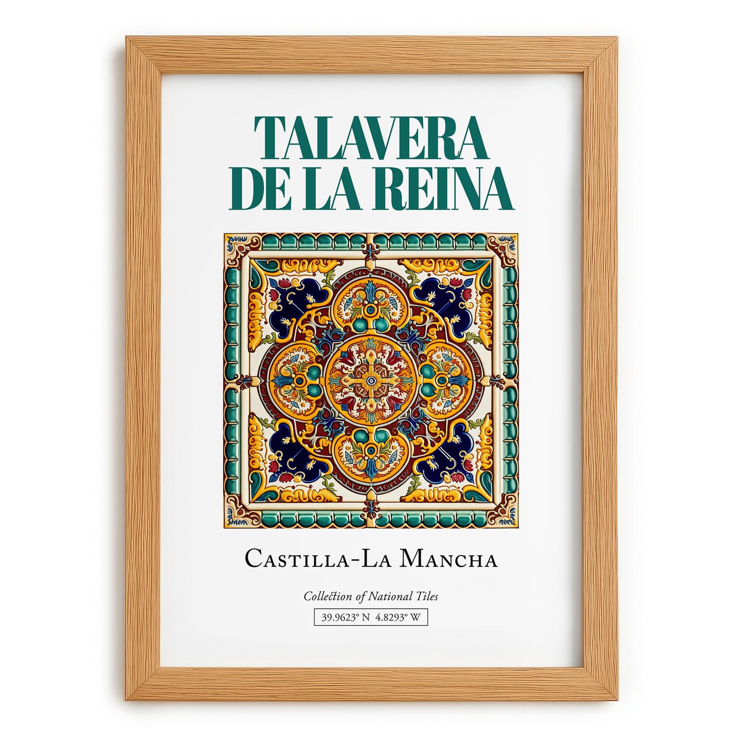Talavera de la Reina, Spain – Historic Cities Art Print, set in oak frame