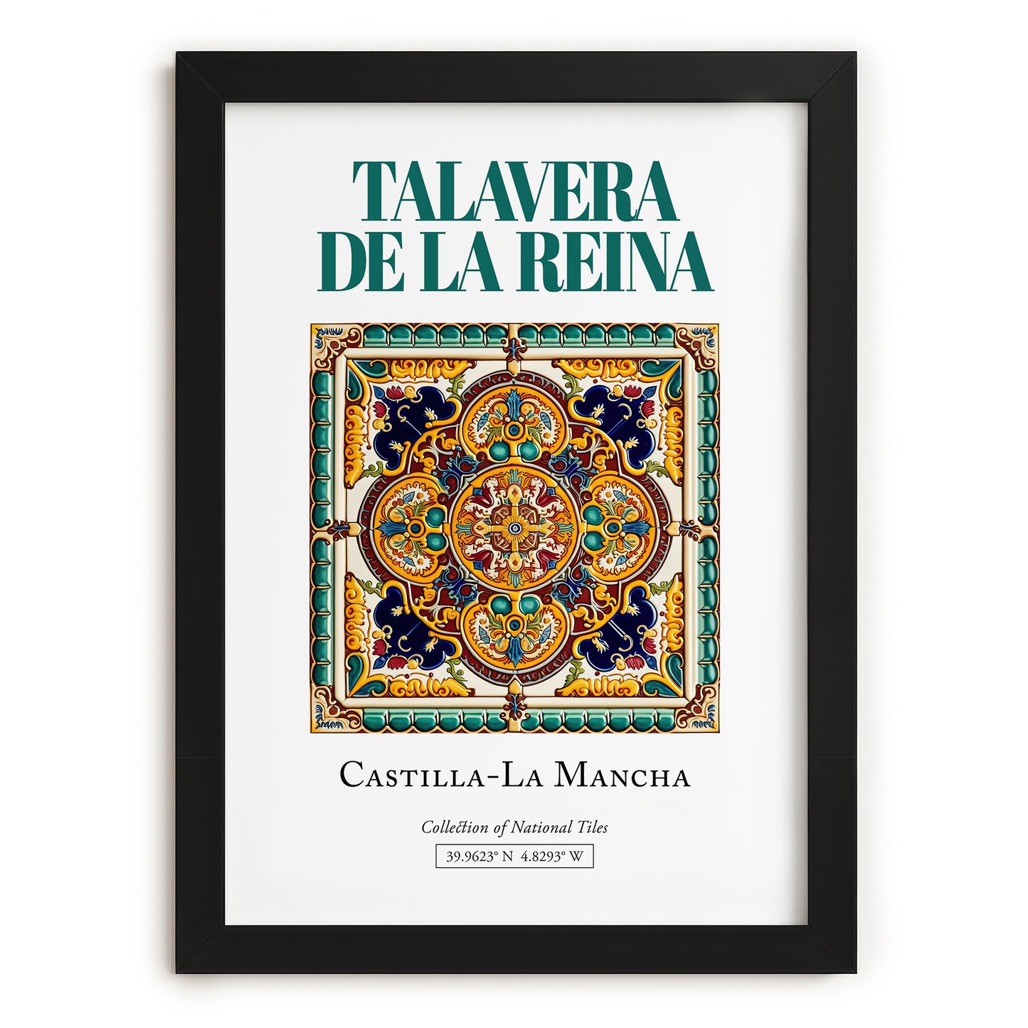 Talavera de la Reina, Spain – Historic Cities Art Print, in sleek black frame