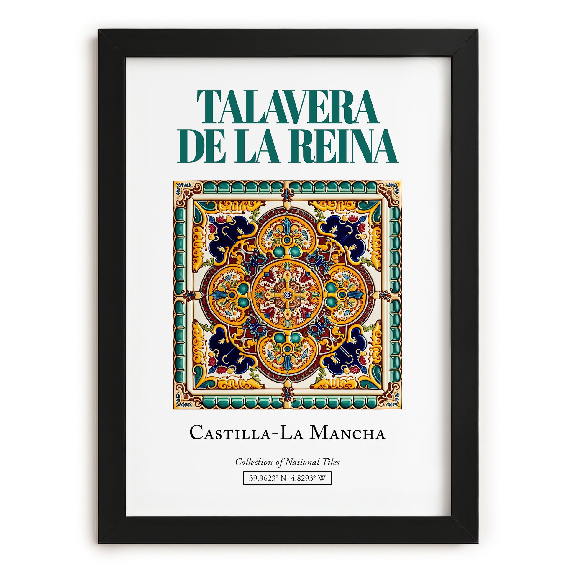 Talavera de la Reina, Spain – Historic Cities Art Print, in sleek black frame