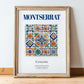Montserrat, Spain – Cityscape Wall Art, in wooden frame leaning on the floor