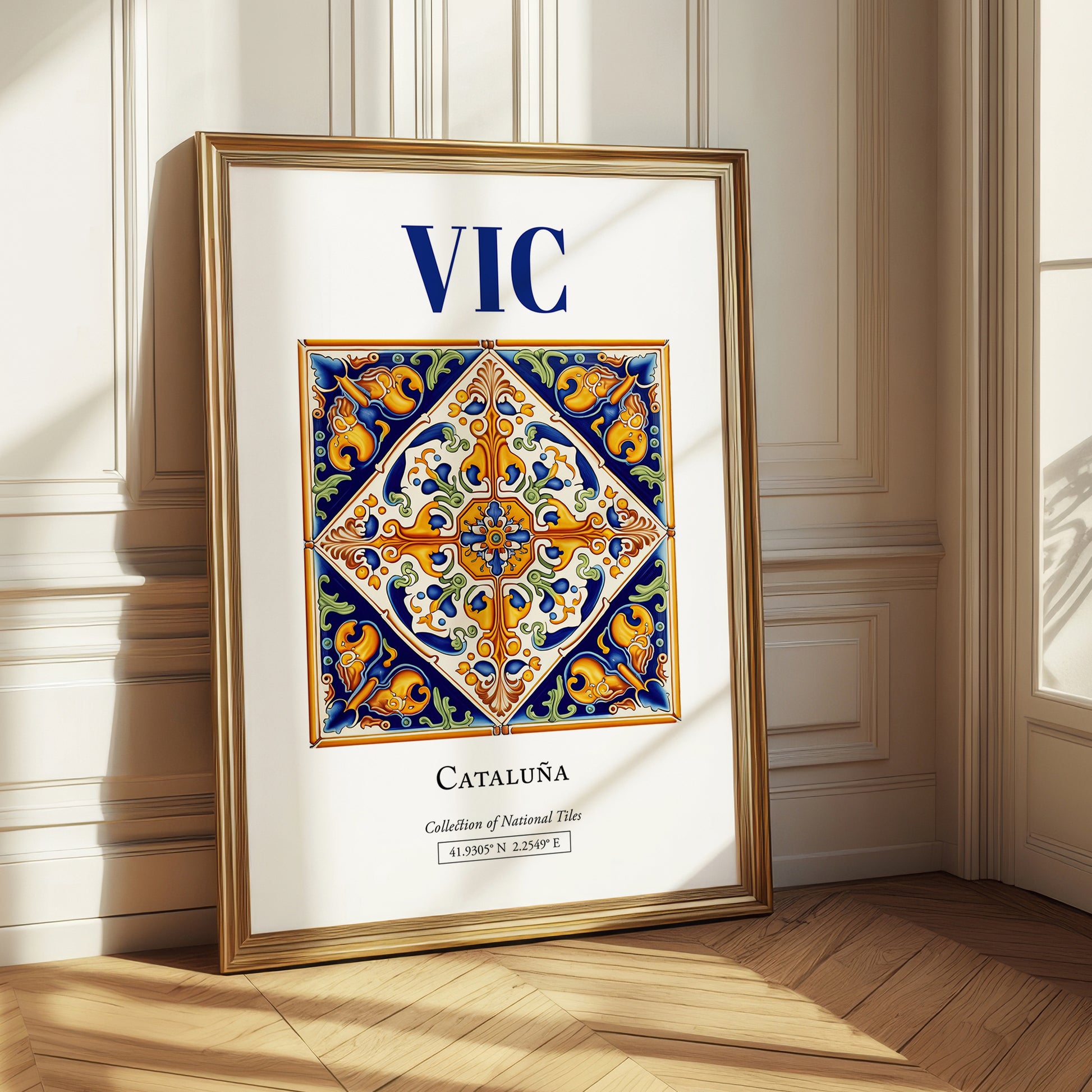 Vic, Spain – Travel Print, styled in a charming Paris street view