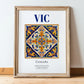 Vic, Spain – Travel Print, in wooden frame leaning on the floor