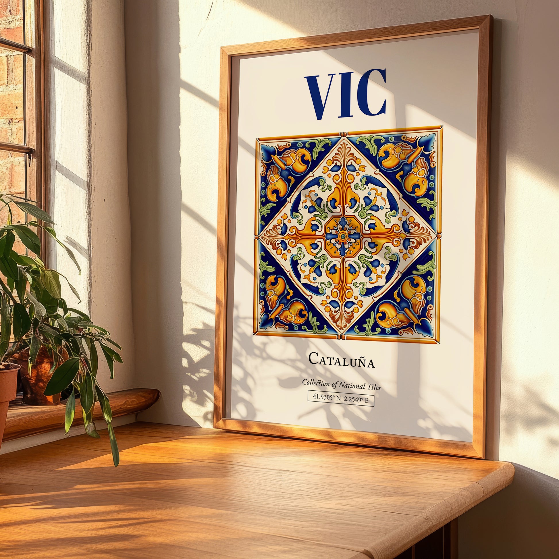 Vic, Spain – Travel Print, clean layout with no caption