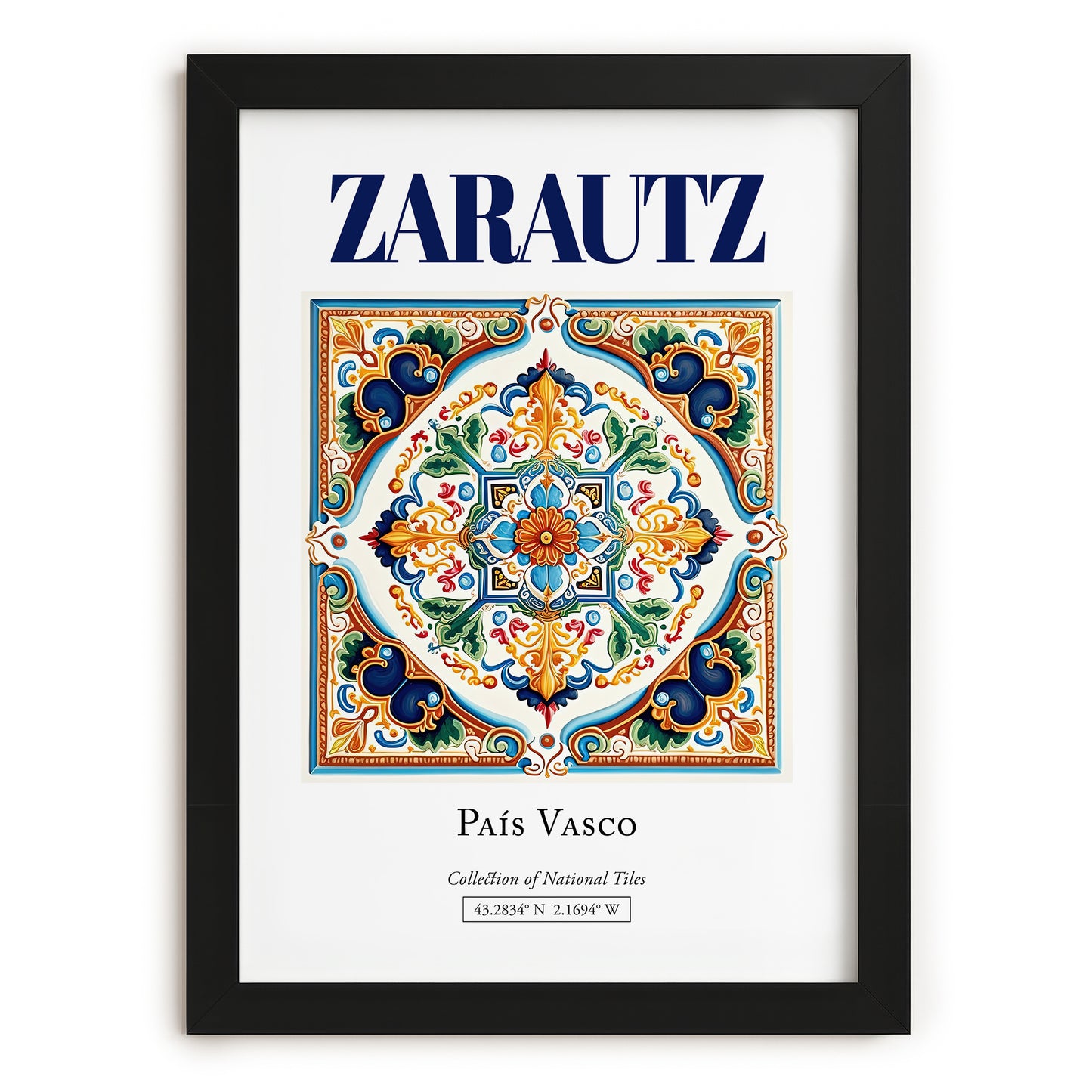 Zarautz, Spain – Dream Destination Decor, in sleek black frame