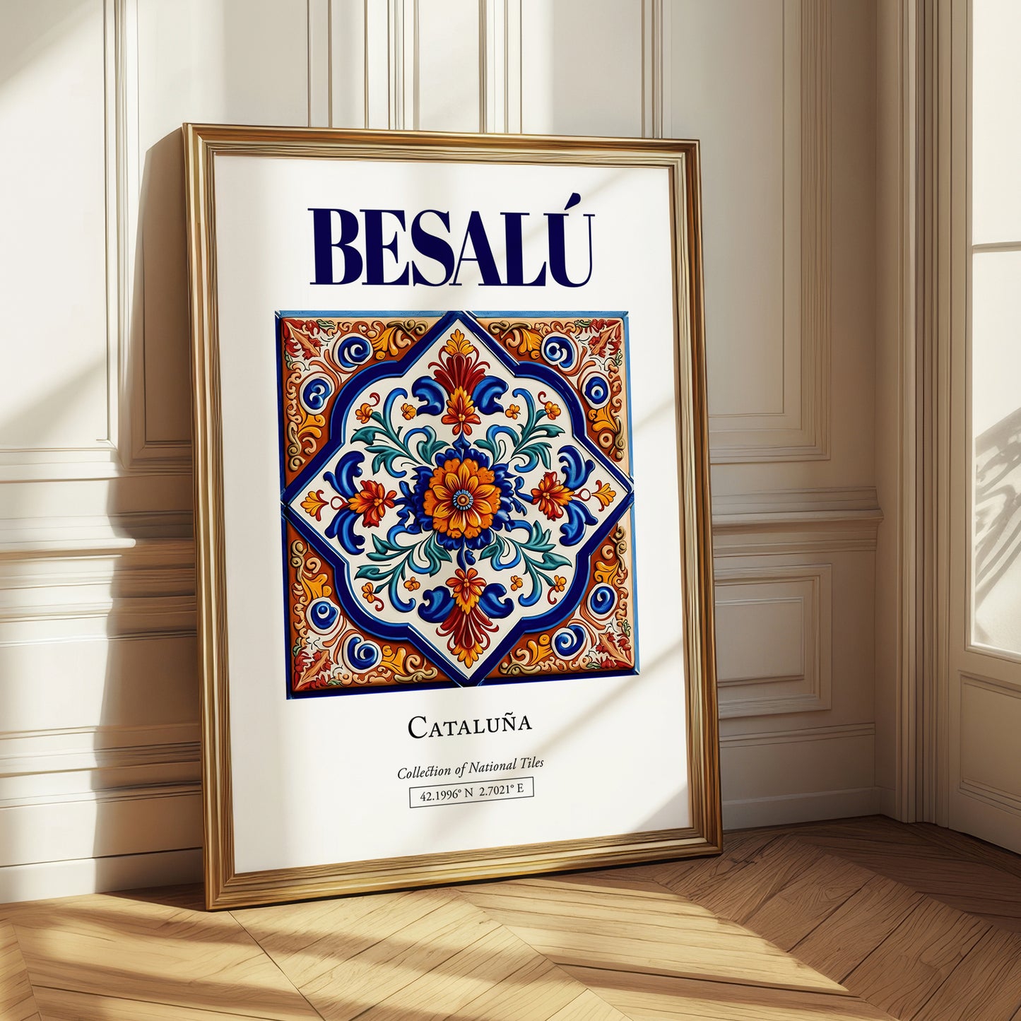 Besalú, Spain – Cultural Heritage Wall Art, styled in a charming Paris street view