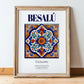 Besalú, Spain – Cultural Heritage Wall Art, in wooden frame leaning on the floor