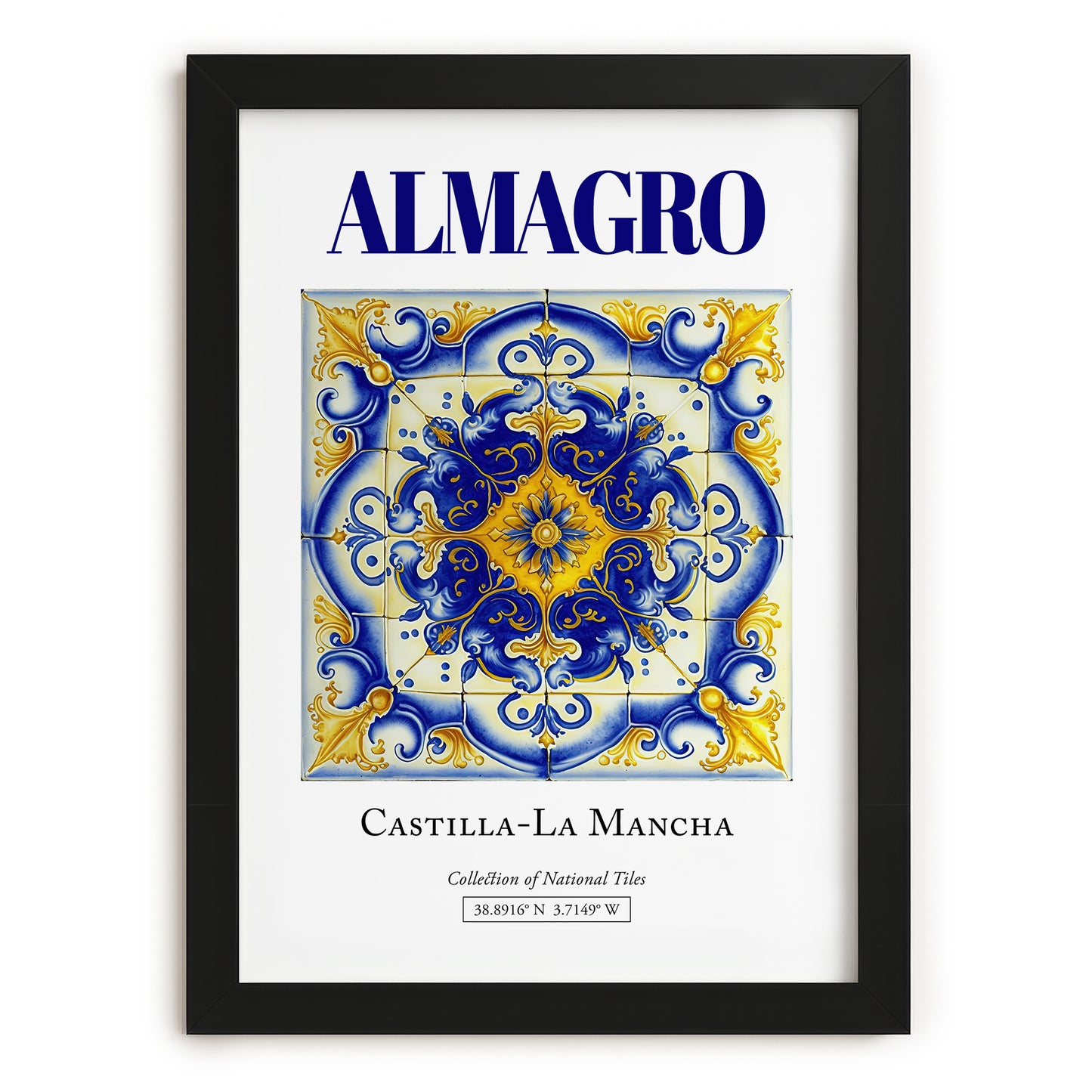 Almagro, Spain – World Heritage Travel Poster, in sleek black frame
