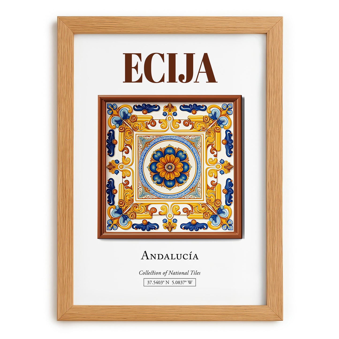 Ecija, Spain – Global Wall Art, set in oak frame