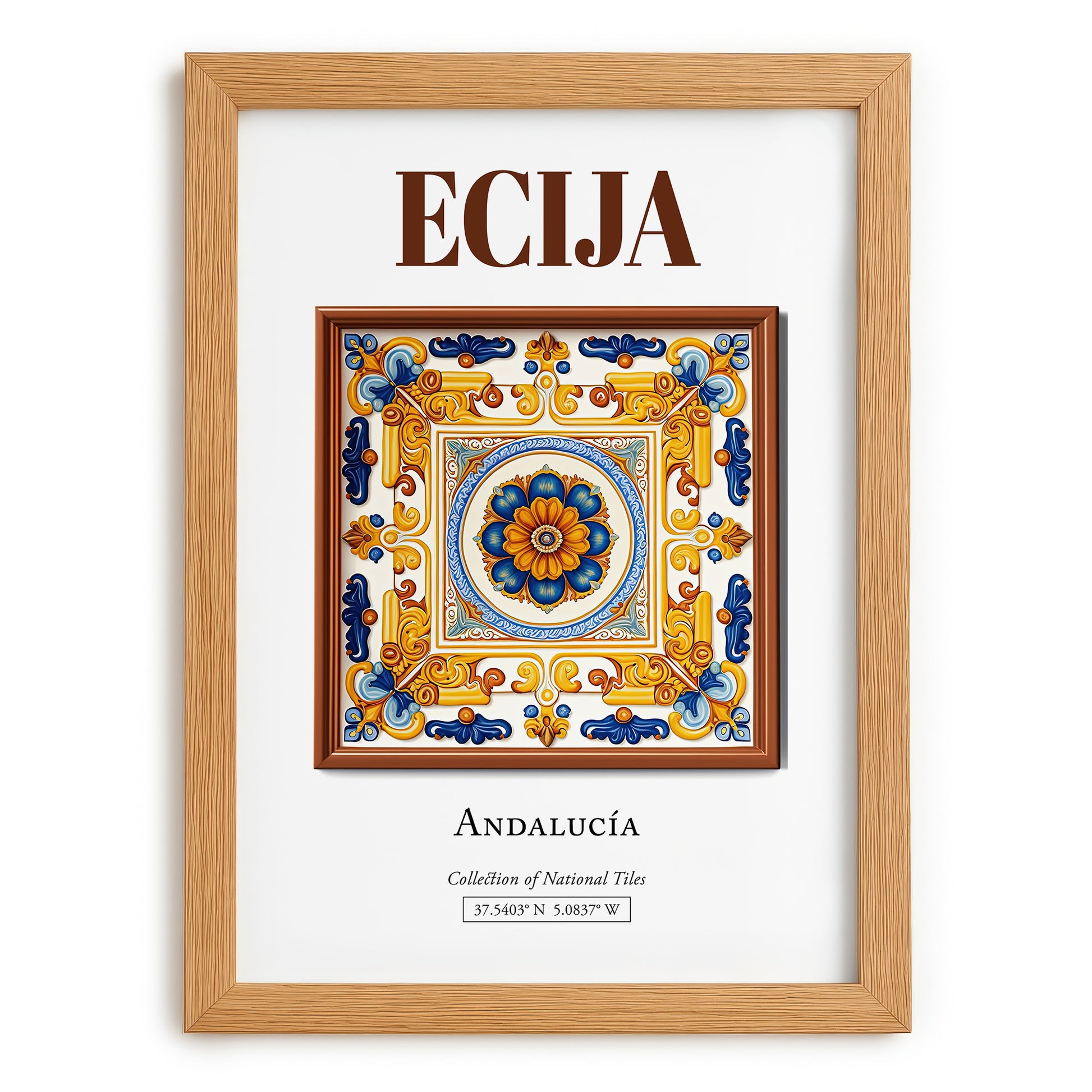 Ecija, Spain – Global Wall Art, set in oak frame
