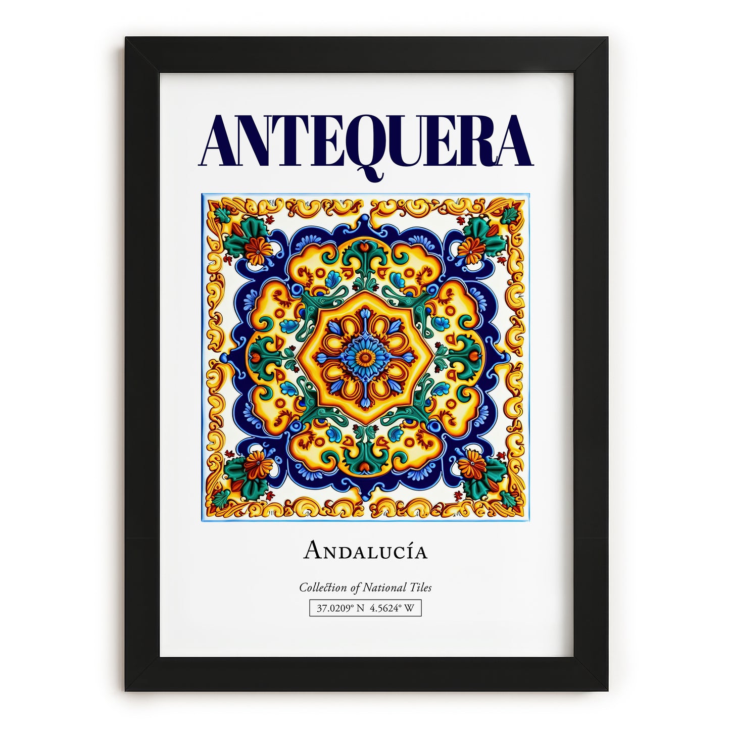 Antequera, Spain – Travel Print, in sleek black frame